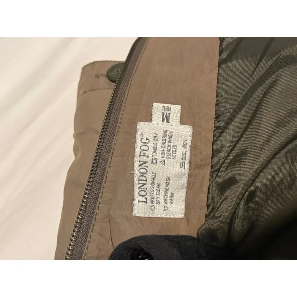 London Fog Insulated Field Jacket Men's M w/ hoodie and removeable wool lining